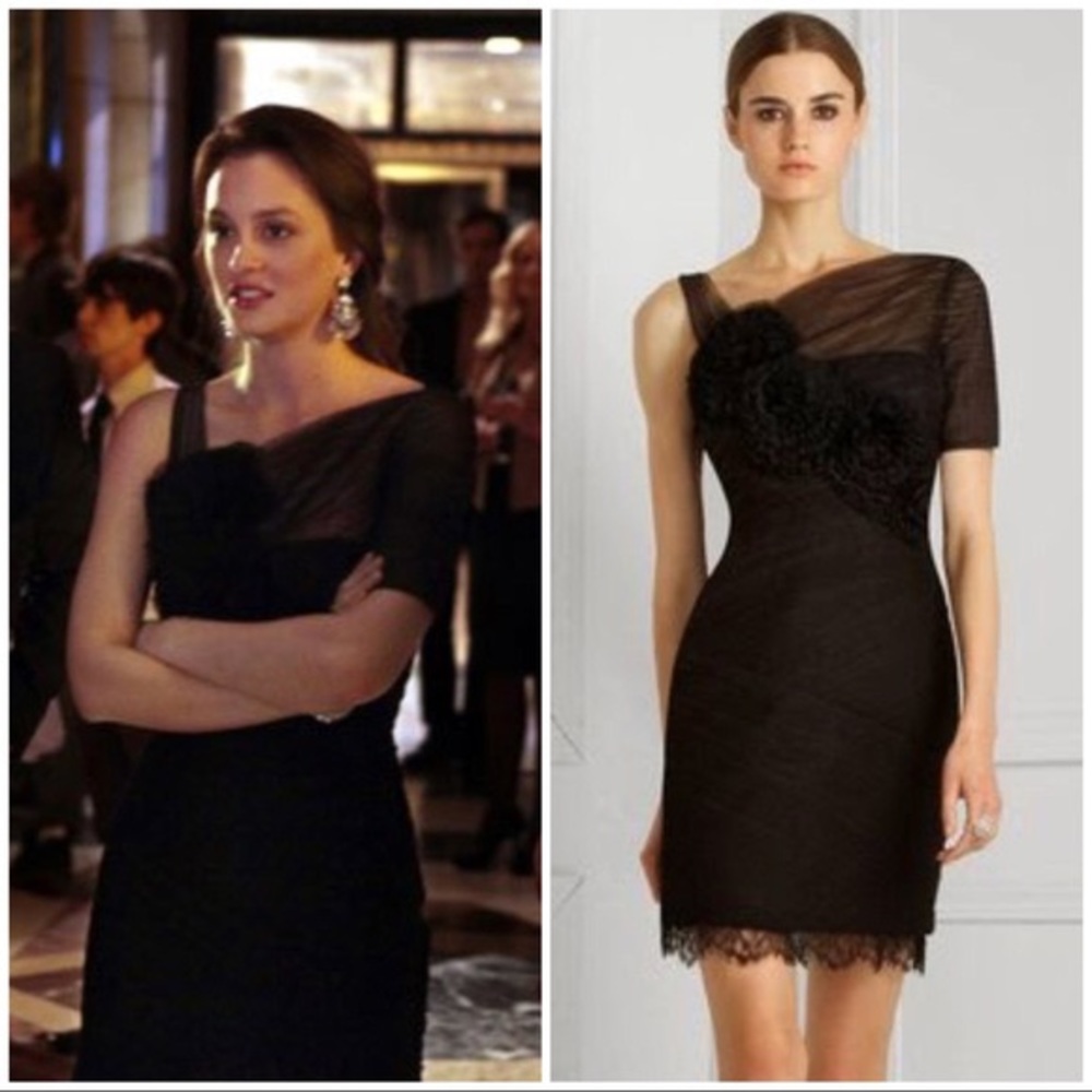 Blair Waldorf Gossip Girl Black Tulle Cocktail Dress